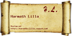 Harmath Lilla névjegykártya